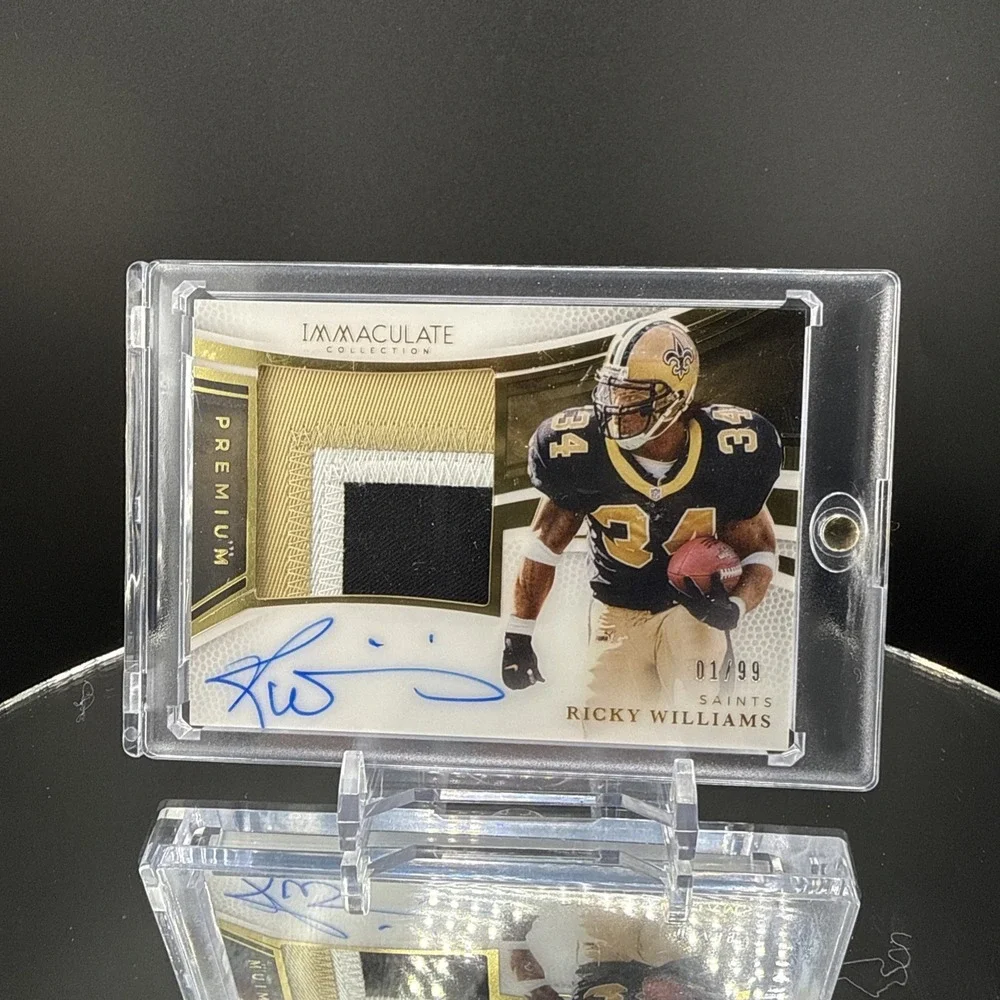 2025 Panini Immaculate Premium Autographs Ricky Williams 3 Color 1/99